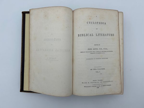 Cyclopaedia of Biblical Literature belonging to Reverend Francis Vinton Online Hot Sale