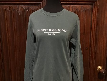 Moon s Rare Books Long Sleeve T-Shirt (Dark Green) on Sale