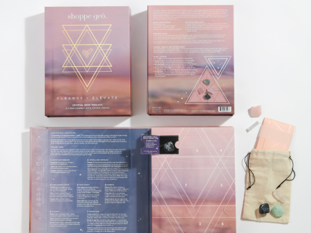 Cleanse + Elevate Crystal Grid Toolkit (Advent-Style Box) Online Hot Sale