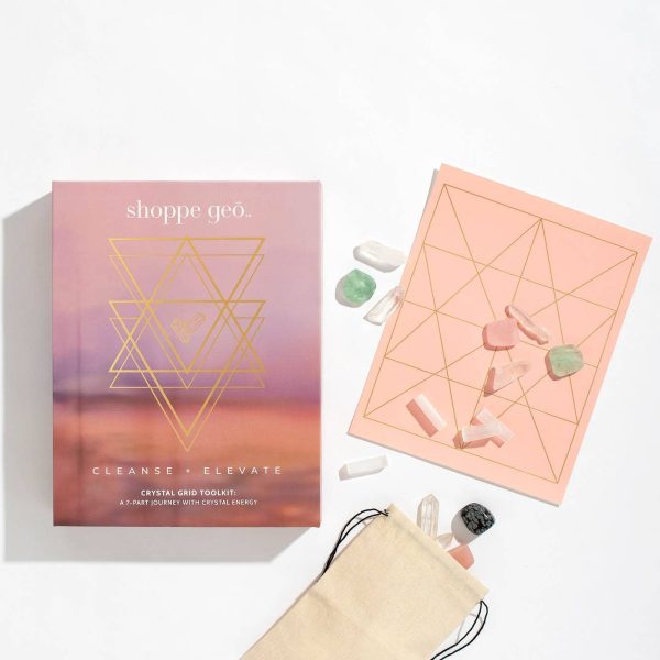 Cleanse + Elevate Crystal Grid Toolkit (Advent-Style Box) Online Hot Sale